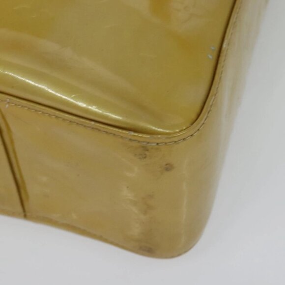 LOUIS VUITTON Monogram Vernis Columbus Tote Bag Beige M91023 LV Auth hk2890 - Picture 12 of 16
